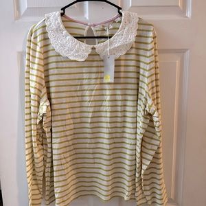 Sweet lil delicate Boden , collared strip top